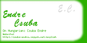 endre csuba business card